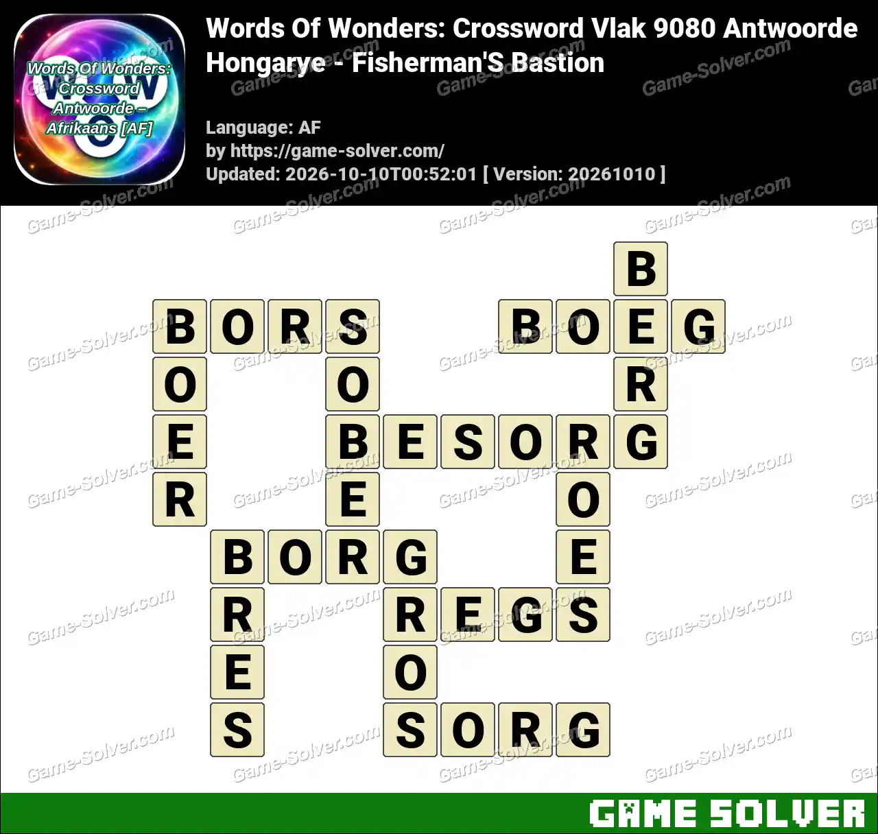 Words Of Wonders: Crossword Vlak 9080 Antwoorde – Hongarye – Fisherman’S Bastion
